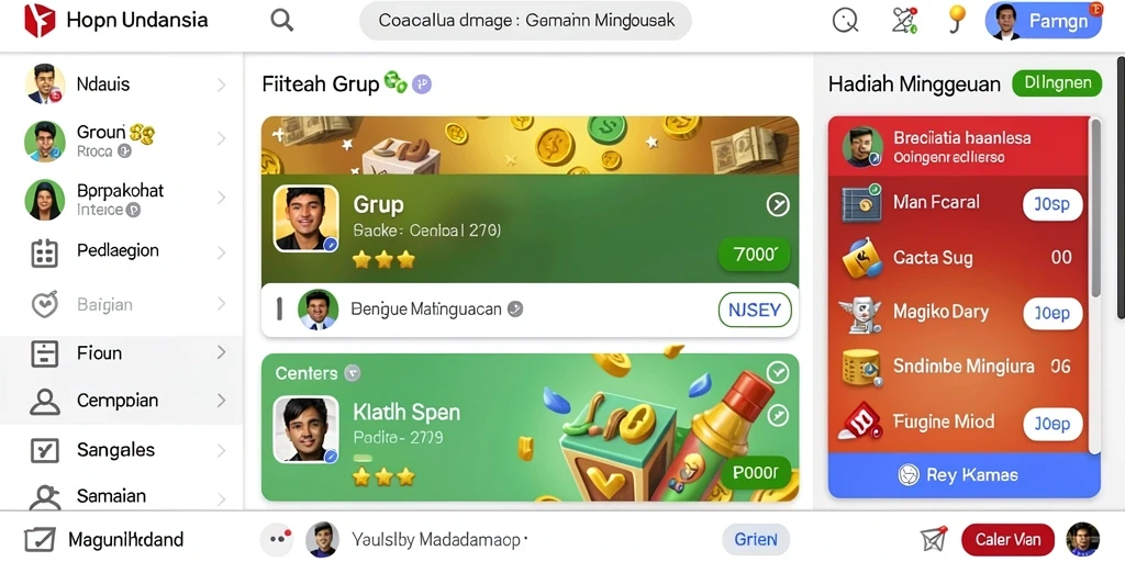 Tampilan awal game dengan menu interaktif.