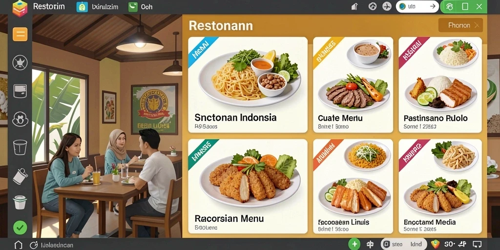 Tampilan antarmuka yang modern dan menarik.
