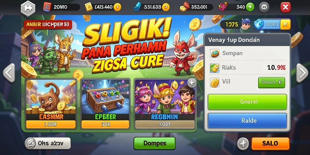 Layar utama dengan akses cepat ke semua permainan togel.