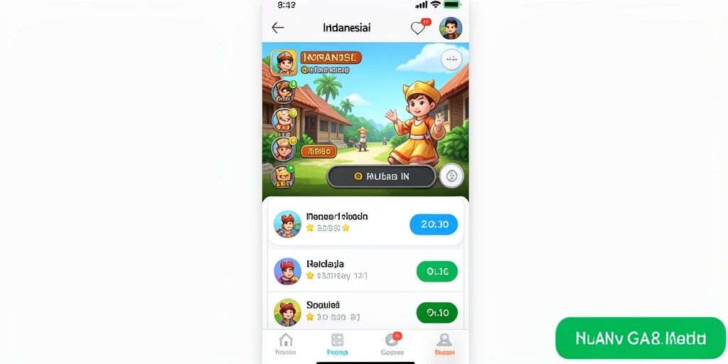 Screenshot menunjukkan tampilan antarmuka permainan yang menarik.